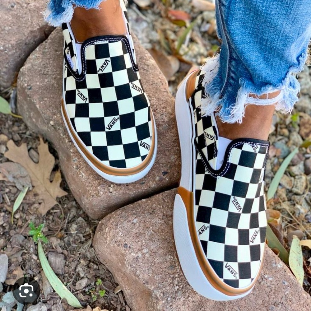 VANS Stacked Era Checkerboard Slip on Sneaker (Rare) Women’s 9